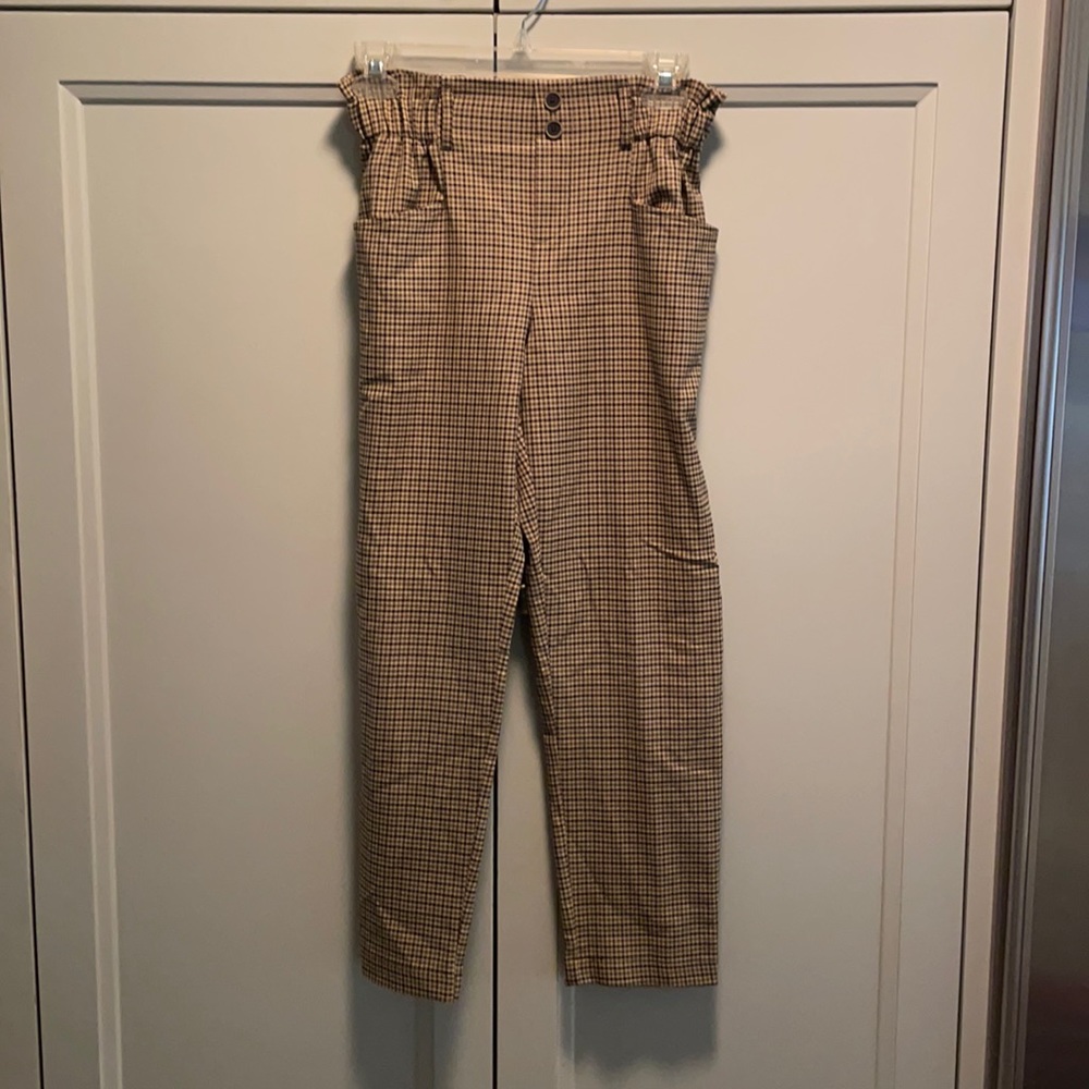 Zara girls plaid pants